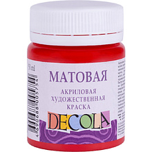 Краска акриловая матовая "Декола", 331 красная, 50 мл., банка