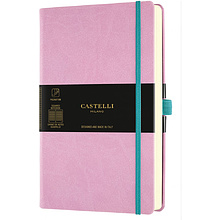 Блокнот Castelli Milano "Aqua Mallow", A5, 120 листов, клетка, коралловый розовый