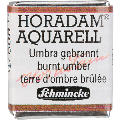 Краски акварельные "Schmincke Horadam", 668 умбра жженая, полукювета