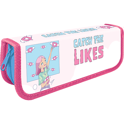 Пенал "Likes", 1 отделение, розовый