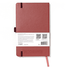 Скетчбук "Sketchmarker", 13х21 см, 140 г/м2, 80 листов, красный винтаж
