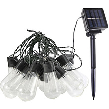 Гирлянда уличная "Лампа", 3 м, 20 LED, тепло белый, солнечная батарея
