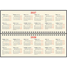 Планинг датированный "Iguana" на 2027 год, 128 страницы, линейка, на спирали, красный