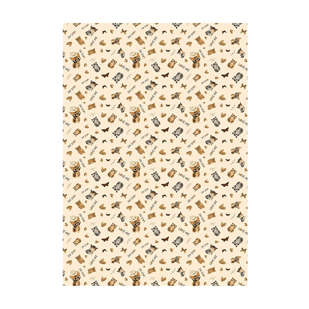 Бумага декоративная в рулоне "Flora. Love me", 1 x 0,7 м - 3