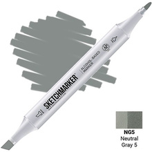 Маркер перманентный двусторонний "Sketchmarker", NG5 серый нейтральный №5