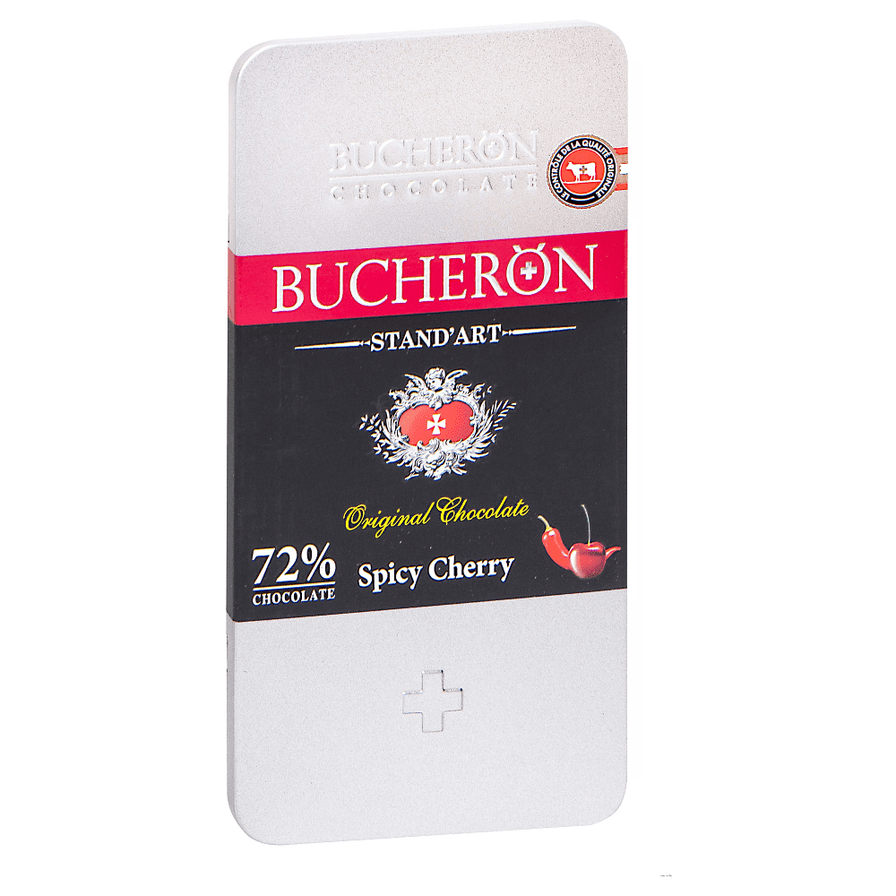 Шоколад горький "Bucheron",100 гр., с вишней и перцем чили