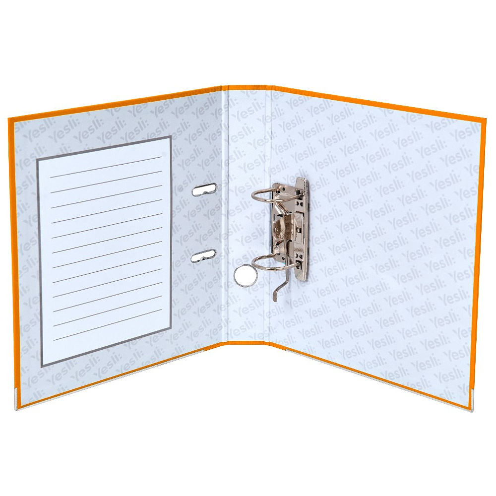 Папка-регистратор "Yesli:", А4, 50 мм, ПВХ Эко, оранжевый - 4