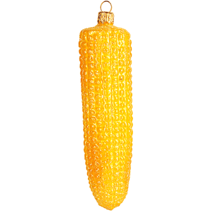 Украшение елочное "Corn", 12 см, стекло, желтый