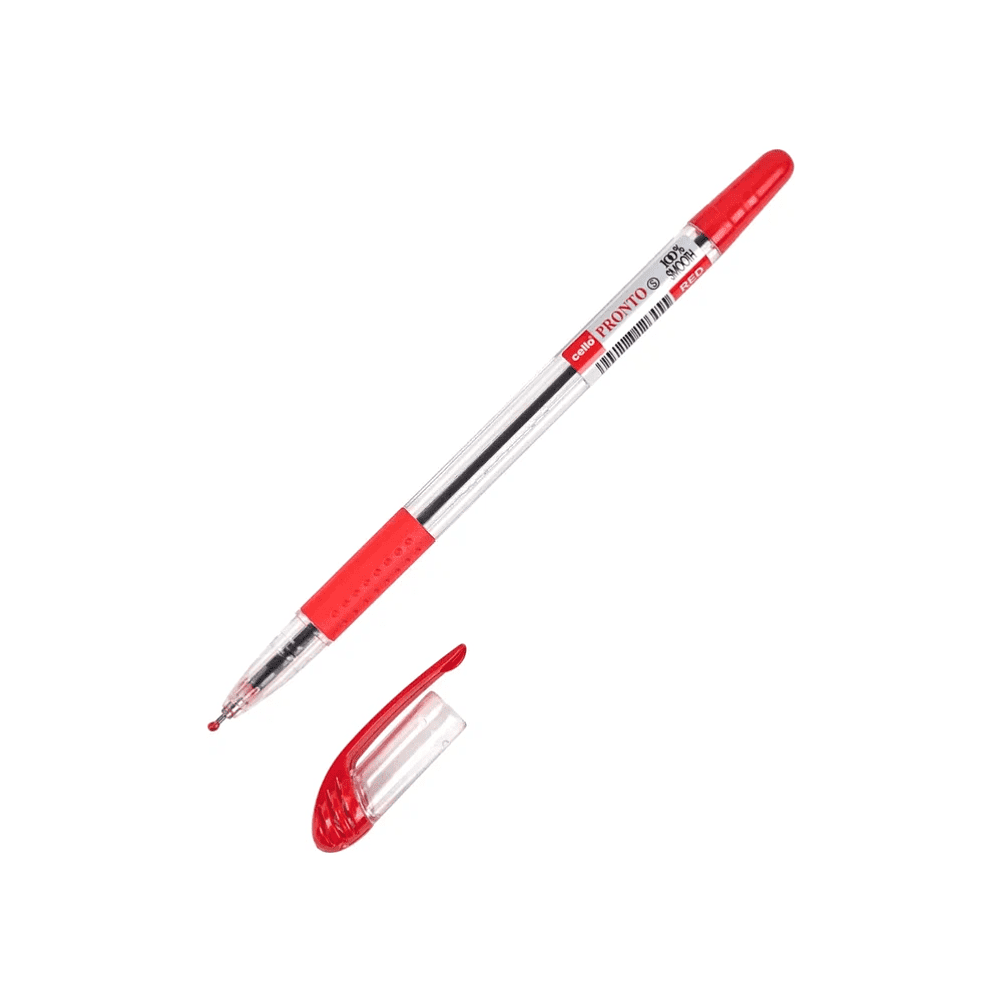 Ручка шариковая "Pronto", 0.5 мм, прозрачный, стерж. красный - 4