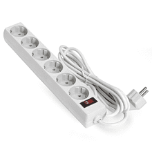 Сетевой фильтр ExeGate SP-6-5W, EX221229RUS, 6 розеток, 5 м, белый