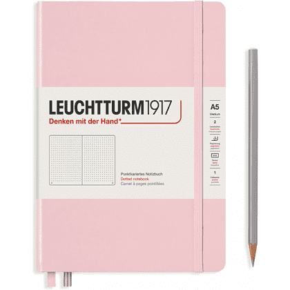 Блокнот "Leuchtturm1917. Medium", А5, 61 страница, в точку, на резинке, пыльная роза