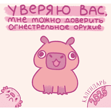 Календарь настенный перекидной "Уверяю вас, мне можно доверить огнестрельное оружие" на 2025 год