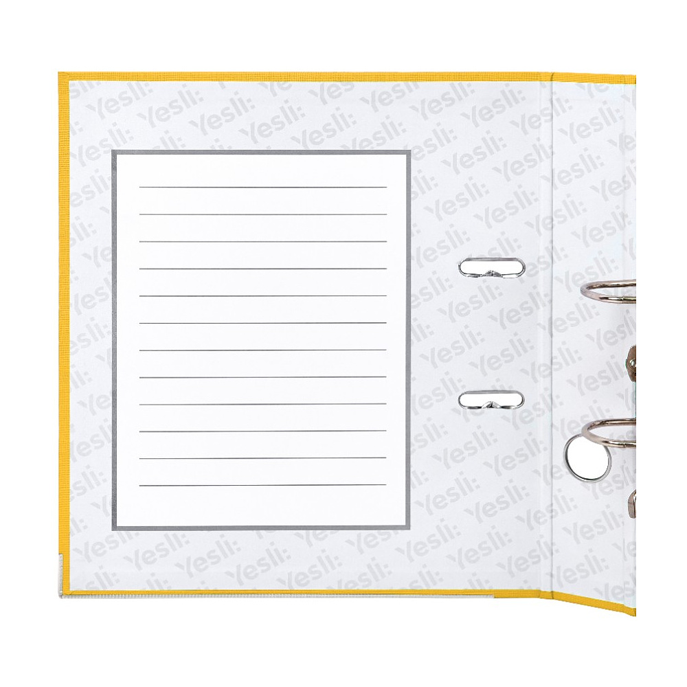 Папка-регистратор "Yesli:", А4, 50 мм, ПВХ Эко, желтый - 6