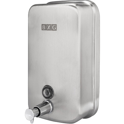 Диспенсер для жидкого мыла BXG "SD H1-1000M", 1 л, ручной, металл, серебристый, матовый