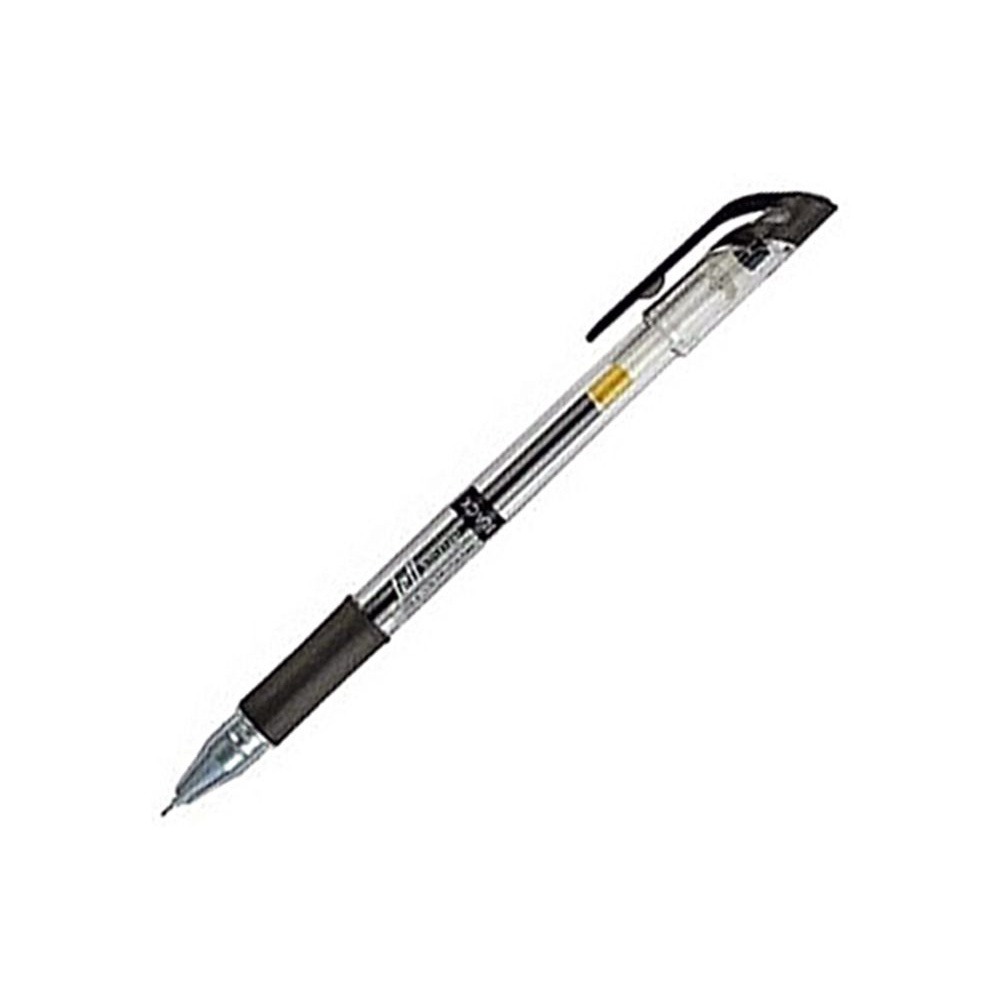 Ручка гелевая "Jell-Zone Standard", 0.5 мм, прозрачный, стерж. черный
