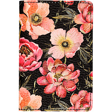 Обложка для паспорта "Flora. Pink Blossom", кожзам, розовый