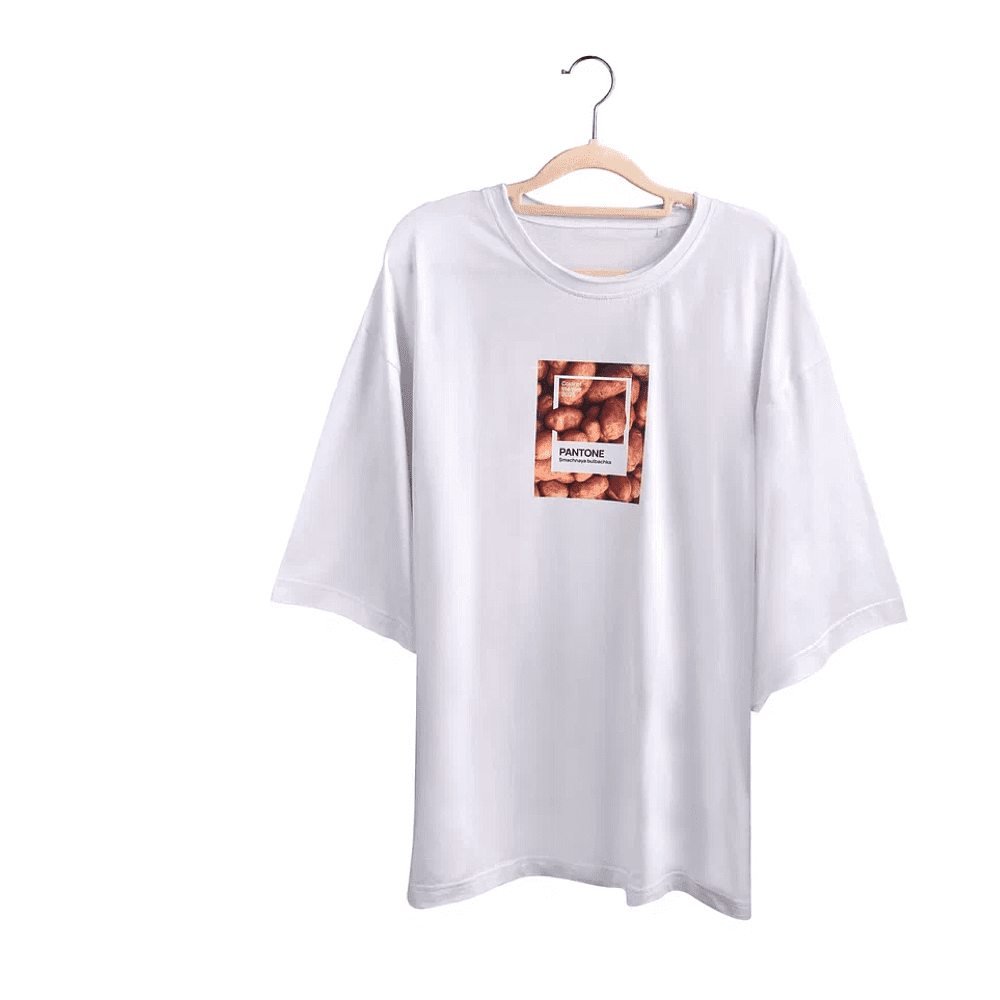 Набор сувенирный "Футболка унисекс оверсайз "Pantone 2025", M-L, белый + открытка-стикер 3D" - 5