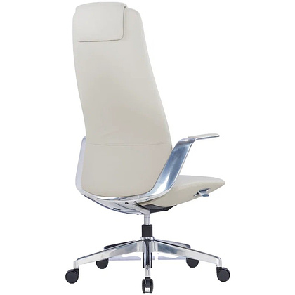 Кресло компьютерное SitZone CH-515A, кожа, алюминий, белый - 3