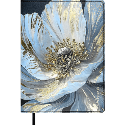 Книга записная "Белый мак", А5, 120 листов, клетка, белый