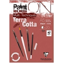 Блок-склейка "Paint'On", А5, 250г/м2, 20 листов, терракотовая бумага