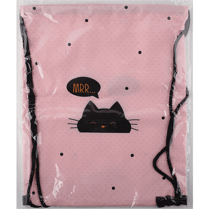 Мешок для обуви "Sweetest cat", розовый, черный - 2