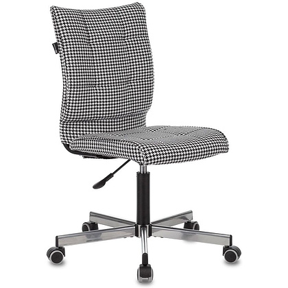 Кресло для персонала "Бюрократ СH-330M/LT", ткань, металл, черный, белый