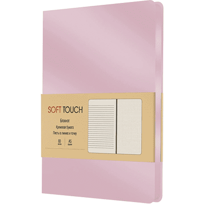 Книга записная "Soft Touch. Розовый кварц", А5, 80 листов, розовый  