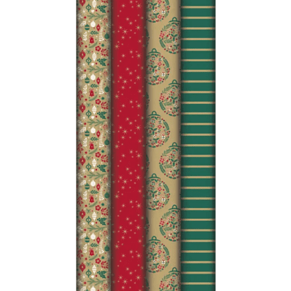 Бумага декоративная в рулоне "Holly", 2x0,7 м, 70 г/м2, ассорти