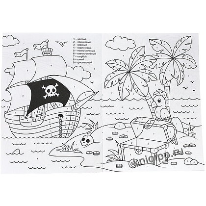 Раскраска по номерам "Для мальчиков" - 2