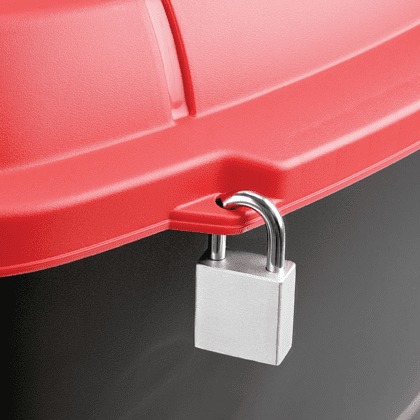 Контейнер пластиковый для мусора VILEDA "Атлас", на колесах, 100л, черный, -50% - 4