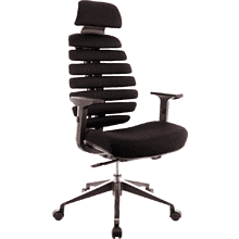 Кресло для руководителя EVERPROF "Ergo", ткань, алюминий, черный