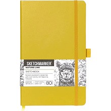 Скетчбук "Sketchmarker", 13х21 см, 140 г/м2, 80 листов, горчичный