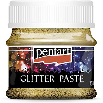 Текстурная паста "Pentart", 50 мл, среднезернистая, золото