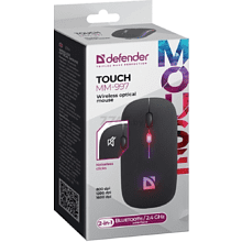 Мышь DEFENDER Touch MM-997, оптич., беспроводная, черный, 800-1600 dpi