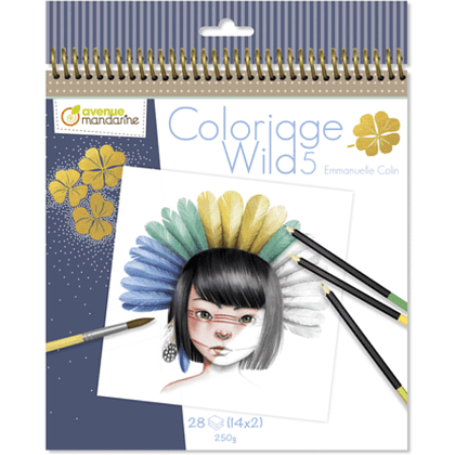 Раскраска на английском языке "Colouring book Wild 5", Emmanuelle Colin