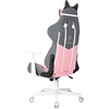 Кресло игровое Бюрократ Knight "Catzy", экокожа, пластик, серый, розовый - 9