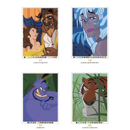 Раскраска по номерам на французском языке "Coloriages mystères Disney - Les Grands classiques. Best of" - 5