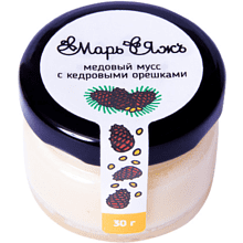 Медовый мусс "МарьЯжъ" с кедровыми орешками, 30 гр
