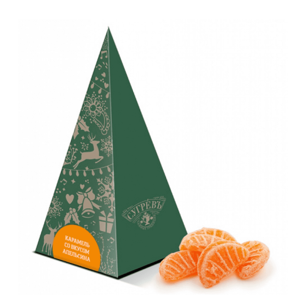 Карамель леденцовая "Елка с апельсиновым монпансье", 40 г