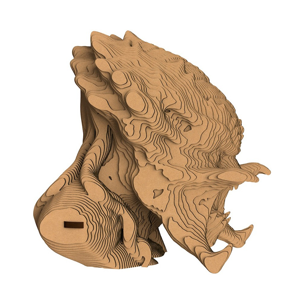 Пазл картонный 3D "Бюст Хищник" - 3