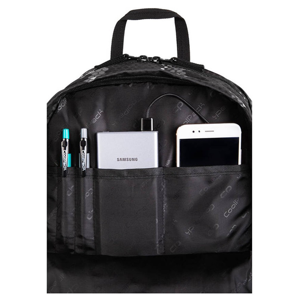 Рюкзак молодежный CoolPack "Siri", черный, бирюзовый - 4