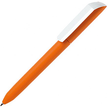 Ручка шариковая автоматическая "Flow Pure GOM CB", 1.0 мм, оранжевый, белый, стерж. синий