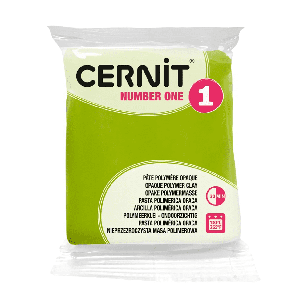 Полимерная глина "Cernit № 1 (Number One)", 56 г, 601 лаймовый зеленый - 2