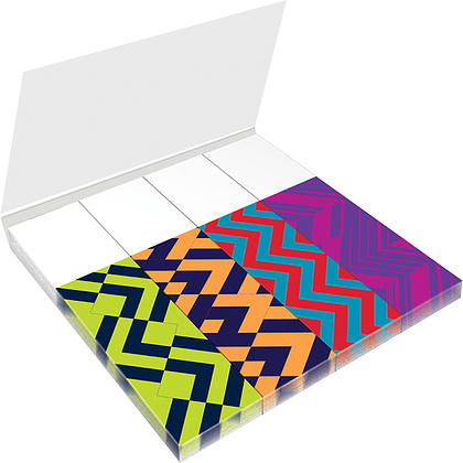 Закладки бумажные "Ultra Sticky. Zigzag", 18x70 мм, 4 цветовx25 шт., ассорти - 2