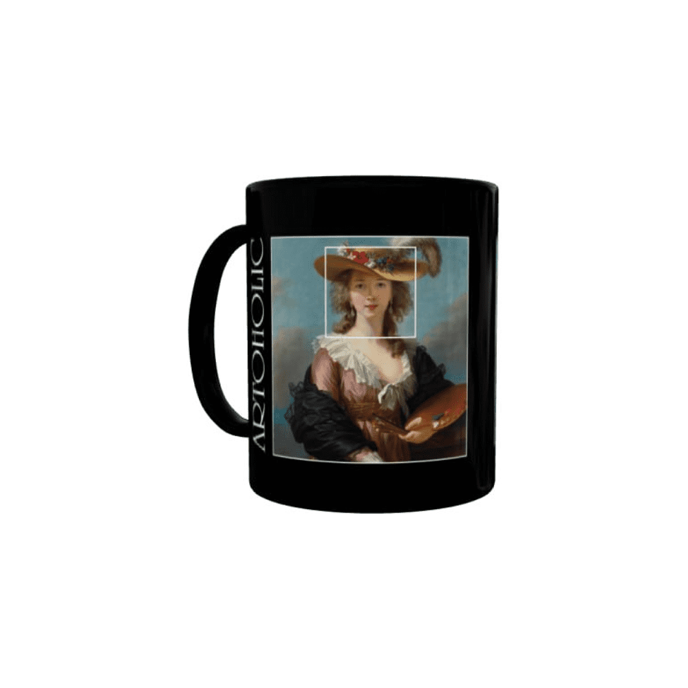 Кружка керамическая "ARTOHOLIC. Автопортрет. Элизабет Виже-Лебрен", 480 мл, черный - 2