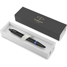 Ручка шариковая автоматическая Parker "IM Vibrant Rings K315", 0,7 мм, черный, синий, стерж. синий