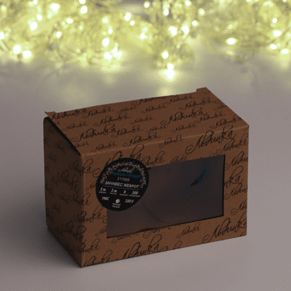 Гирлянда электрическая LED "Занавес. Жемчуг", тепло-белый - 2