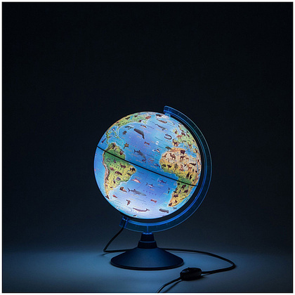 Глобус зоогеографический "Globen" с подсветкой + очки VR, 25 см - 2
