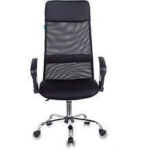 Кресло для руководителя Бюрократ "KB-6N/SL/B", сетчатая ткань, хром, черный