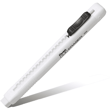 Ластик-карандаш "Clic Eraser", бело-черный 